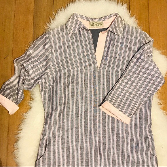 Tatum & Olivia Canadian Designer Stripe Shirtdress - Picture 3 of 8